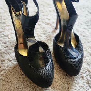 Vince Camuto Black Patent Leather High Heels